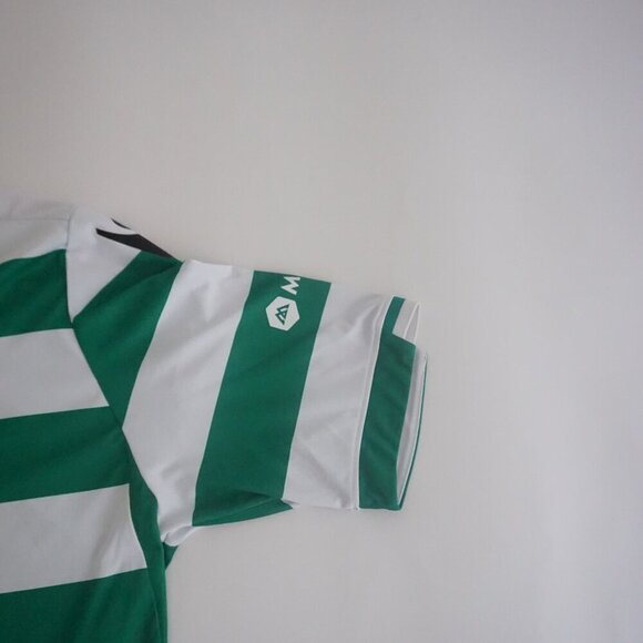 Macron Sporting Portugal Green White M14 Home Shirt Soccer Football Jersey 3XL - Picture 4 of 12